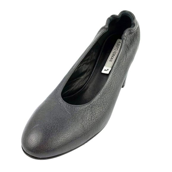 ALBERTO FERMANI  Gray Kidskin Italian‎ Leather Pumps - Picture 4 of 10
